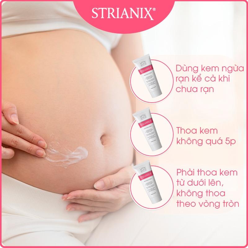 Kem rạn da STRIANIX-P 50g giúp làm mờ RẠN ĐỎ, hỗ trợ giảm ngứa do rạn (quà tặng 1 hộp 2 yếm sữa) 3