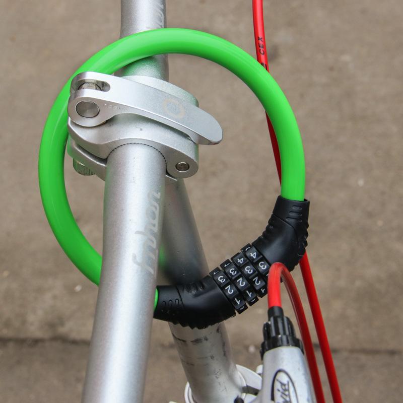 Product Introduction of Mountain bike lock Anti-theft portable electric battery motorcycle combination lock fixed bike ring lock 9