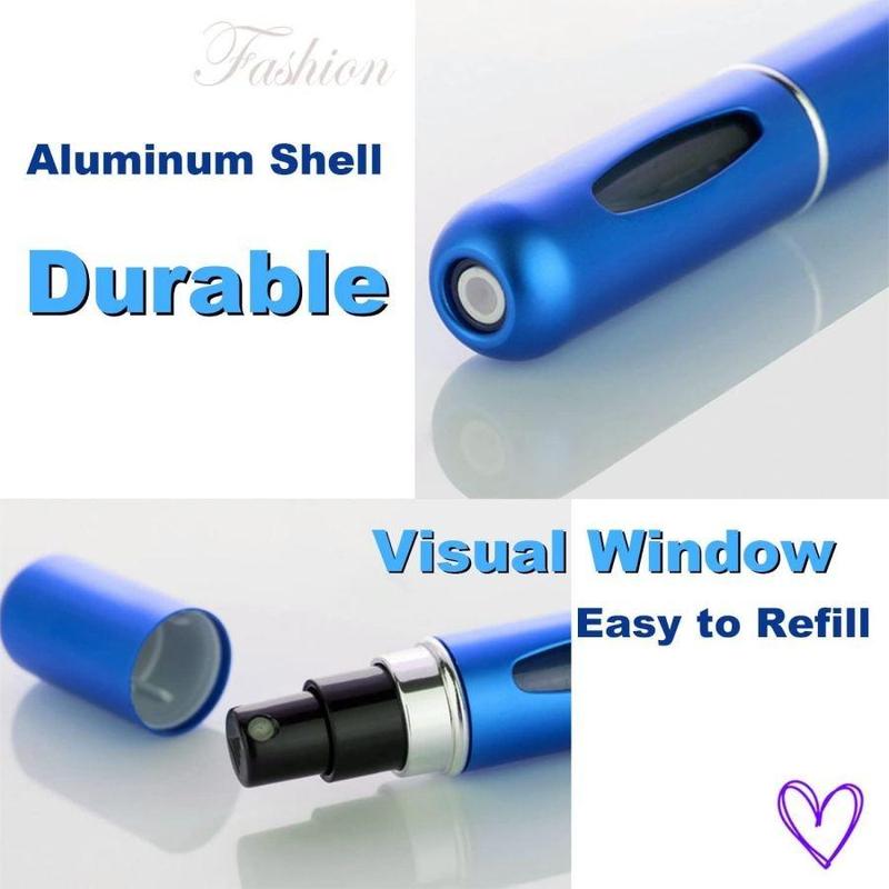 Perfume Dispenser, 1 Count Travel Refillable Perfume Bottle, 5ml Portable Perfume Bottle, Cylindrical Spray Bottles, Perfume Storage Tools 5