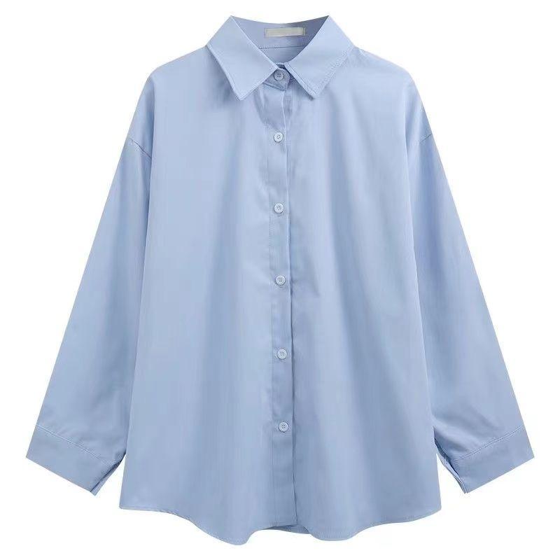 Product Introduction of Áo sơ mi nữ Áo Sơ Mi Trắng, Dễ Phối Đồ Dành Cho Phụ Nữ, Phong Cách Hàn Quốc, Dáng Rộng Vừa Vặn, Thích Hợp Cho Học Sinh Và Phong Cách Hồng Kông Harajuku Cổ Điển Dài Tay, Áo Sơ Mi Áo Khoác Mới Women Top 4