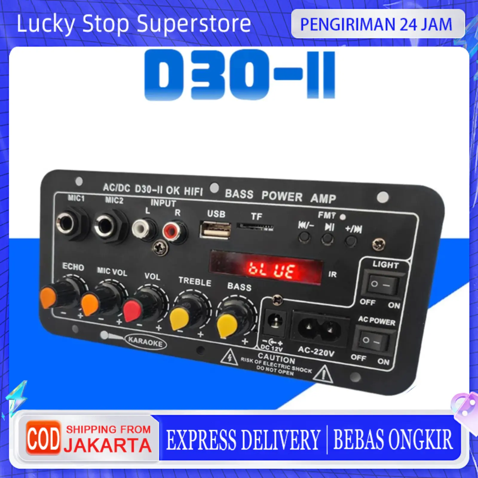 8-12 Inci 2000w Amplifier Board Audio Bluetooth USB Radio TF DIY Subwoofer D30 D10 Karaoke Power Stereo Bass Audio Karaoke FM Papan