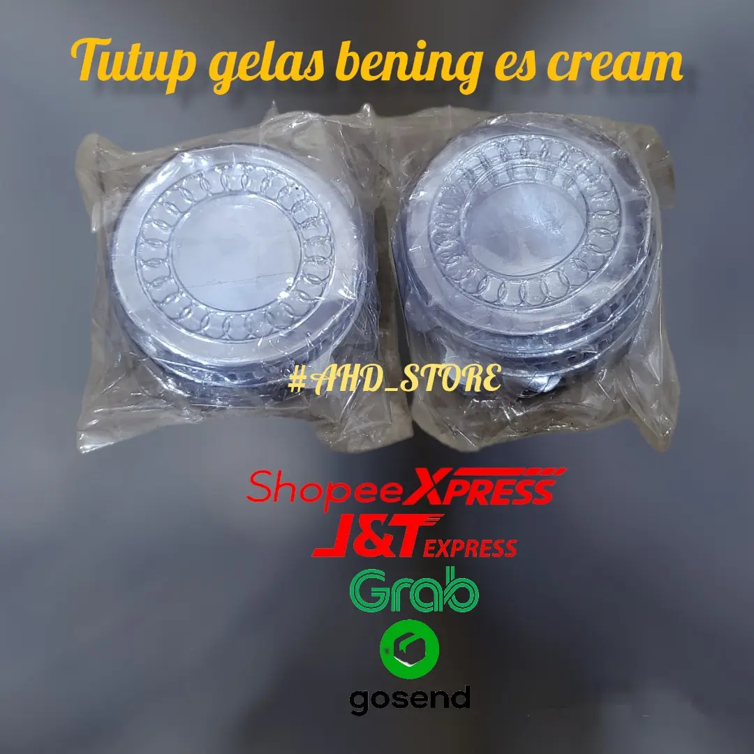 Tutup gelas bening ice cream / pudding