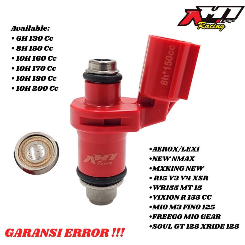 (BISA COD) INJECTOR INJEKTOR AH1 RACING WR 155 NEW NMAX AEROX OLD AEROX NEW LEXI MIO M3 NEW MXKING NEW R15 VVA VIXION R VVA XSR MT15 GARANSI 6 8 10 HOLE 150 160 170 180 200 CC INJEKTOR RACING 7