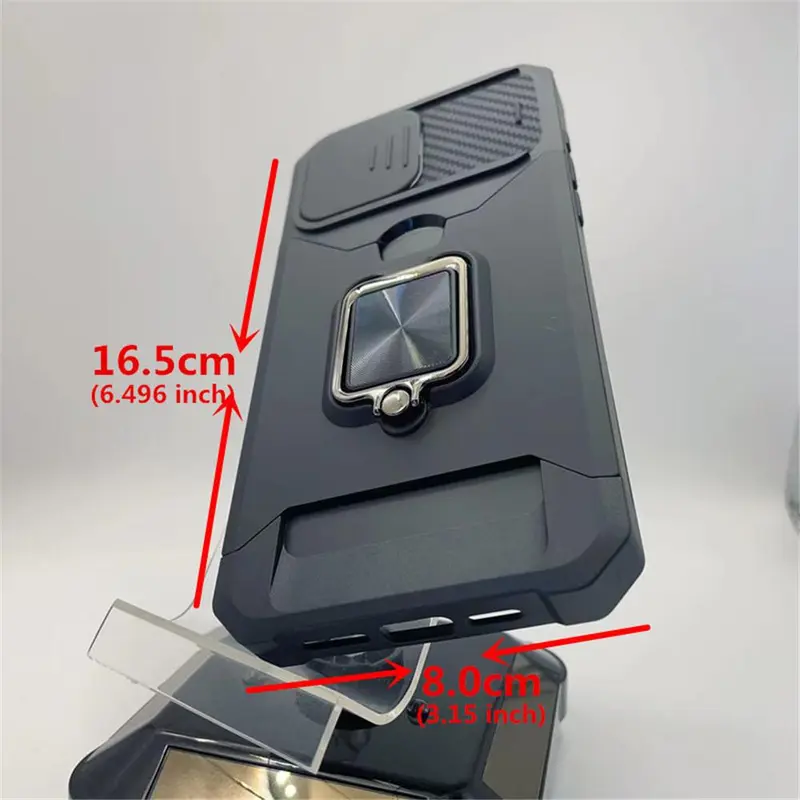 Shockproof Hard Phone Case with Stand & Card Slot, Anti-fall Phone Protective Cover Compatible with iPhone Series, National Day Offers 3