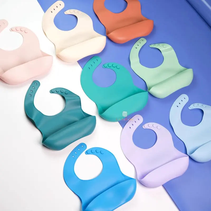 Littlebebeshop Baby Silicone Bibs | Celemek Bayi Bibs silikon 1