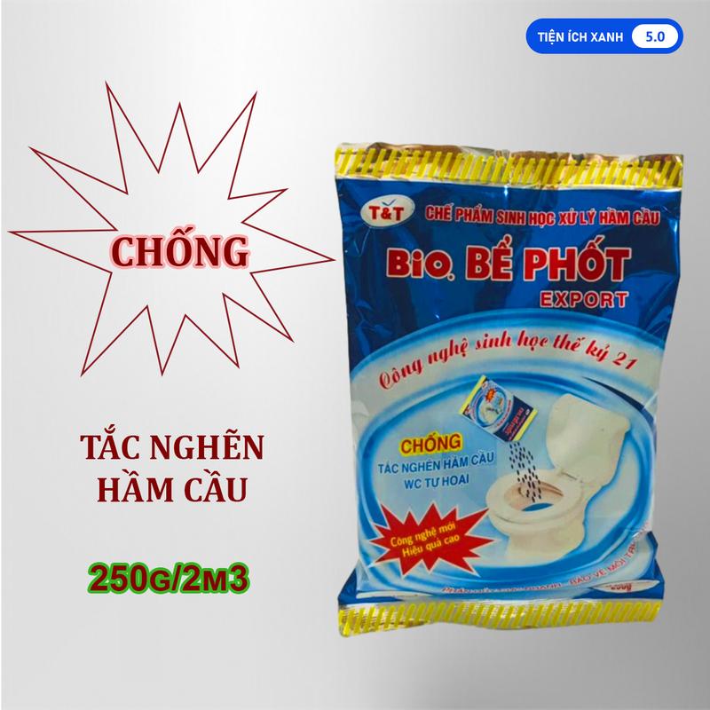  Combo 2 Gói Men Vi Sinh Men Xử Lý Bể Phốt Bio Giúp Loại Bỏ Mùi Hôi Hầm Cầu Phân Hủy Nhanh Gói 250g Làm Sạch 