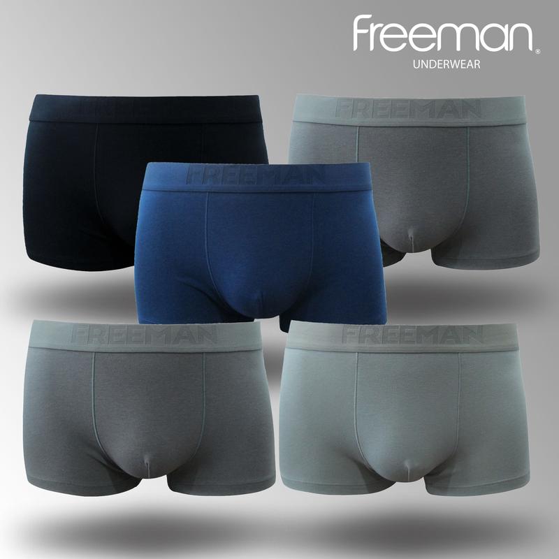  Combo 5 Quần lót nam cotton boxer Freeman chất liệu cotton thấm hút mồ hôi tốt thoải mái thoáng mát BO501 