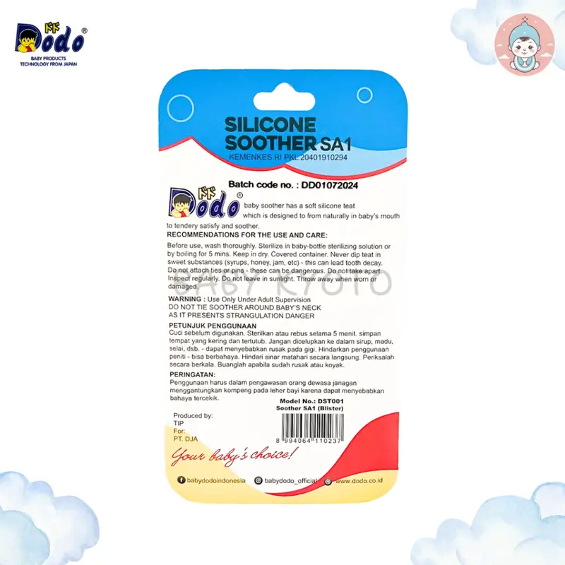 BK Dodo Soother Full Silicone Empeng Dot Bayi Silikon Komeng Newborn Baby Pacifier Silicone BPA Free 6