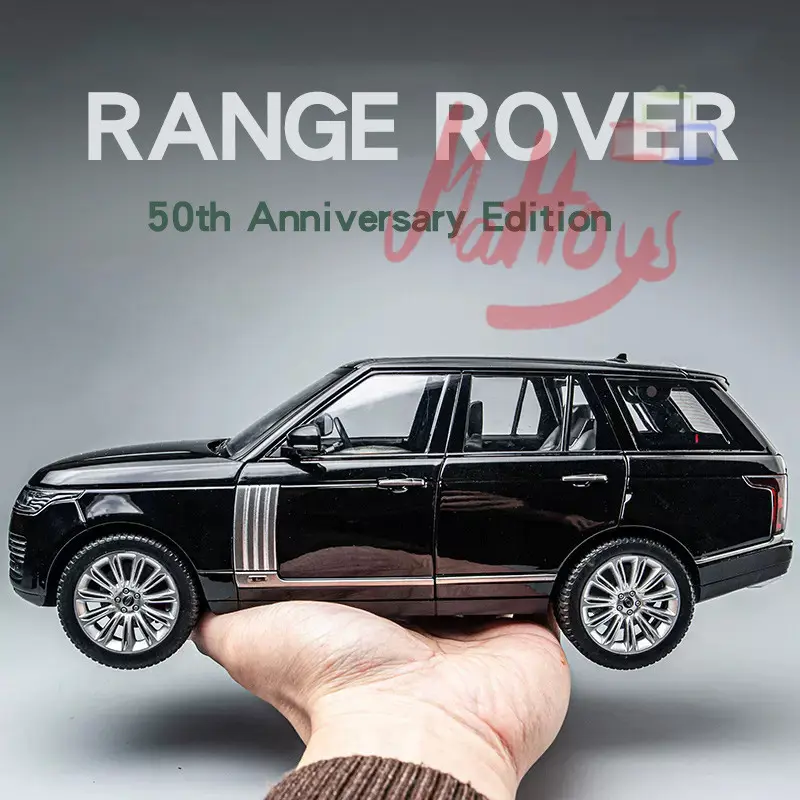 1:18 Large Range Rover 50th Anniversary Suv Offroad Alloy Model Diecast koleksi Hobi pajangan hadiah Ban Setir Toy 2
