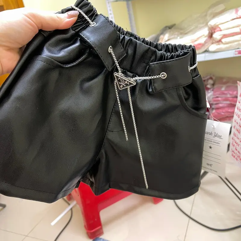 Quần sooc da 2 lớp sịn xò cho bé yêu size 10-25kg 2