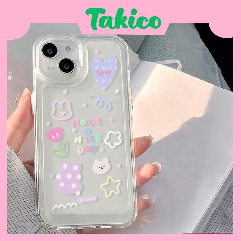 Ốp Lưng Trong Suốt In Hình Dễ Thương - TAKICO Phụ Kiện A5-13