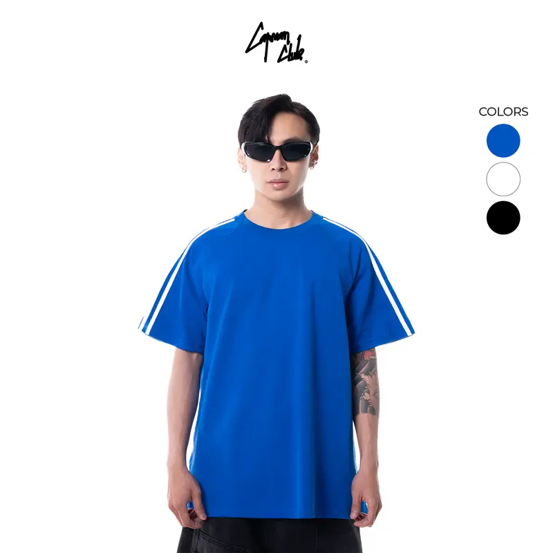Áo thun 3 SỌC phom rộng CAPMAN CLUB, thoải mái trẻ trung, chất cotton thấm hút tốt 7