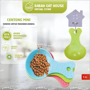 CENTONG MINI Sendok Takar Makanan Kucing Anjing Cat Dog Food Skop Makan Pakan Kucing Hewan Burung Ikan Pelet Dry Kering Plastik Murah