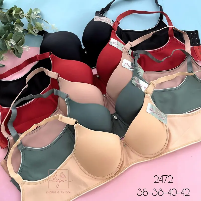 Áo lót bigsize thái lan 2472 có  gọng  mút mỏng Quả cúp C dành cho vòng 1 to 0