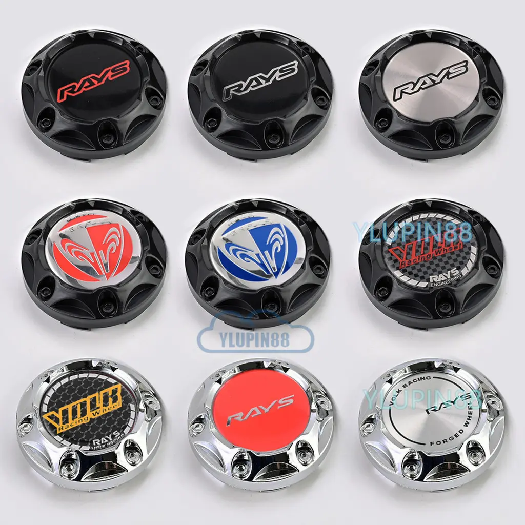 Penutup Hab Pusat Roda Kereta, Set 4pcs, Saiz Penutup Hab Rim Roda 64mm, 67mm, 68mm, Lambang Penalaan Auto, Potongan Penutup Hab Rim Roda, Sesuai untuk Roda Rays, Volk, dan Reka Bentuk Roda Lumba