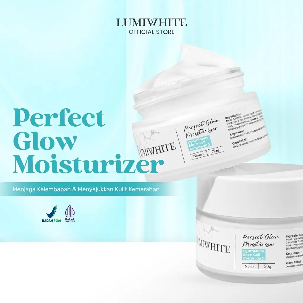 Lumiwhite - Perfect Glow Moisturizer 30gr | Melembabkan, menenangkan dan menyejukan kulit | VV
