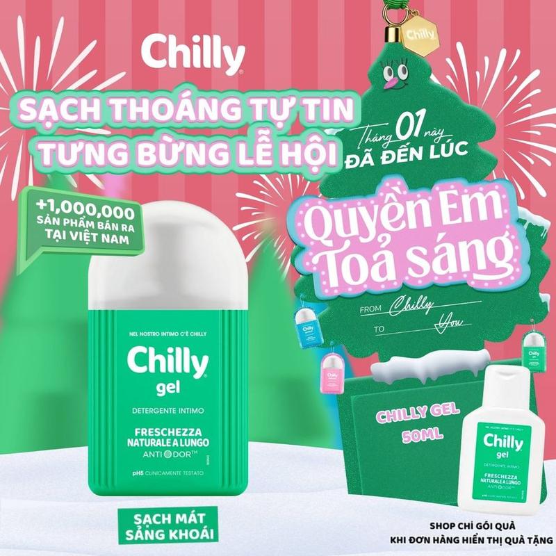  Chilly Gel - Dung dịch vệ sinh phụ nữ - Lọ 200ml 