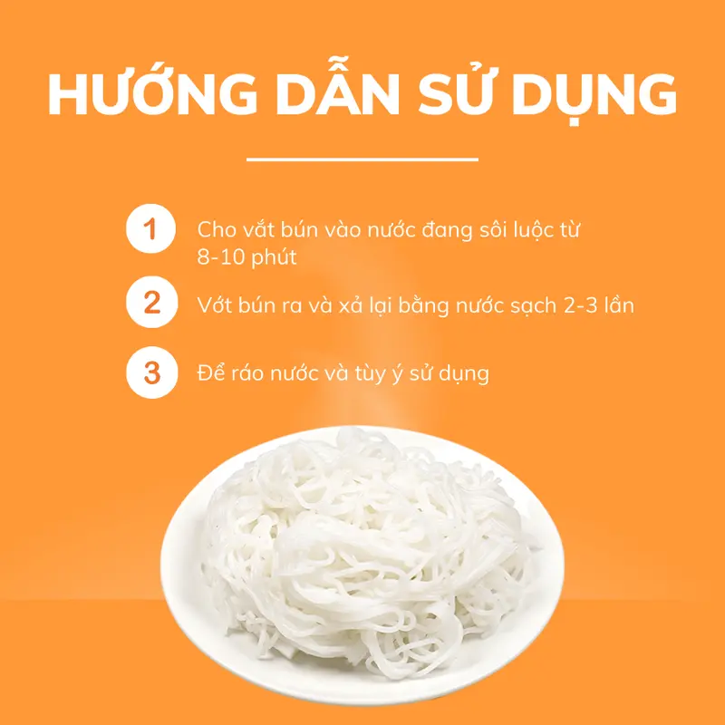 Bún Tươi Sấy Khô 400gr - Chính Hãng Nuffam - Thơm Ngon, Làm Hoàn Toàn Từ Gạo 5