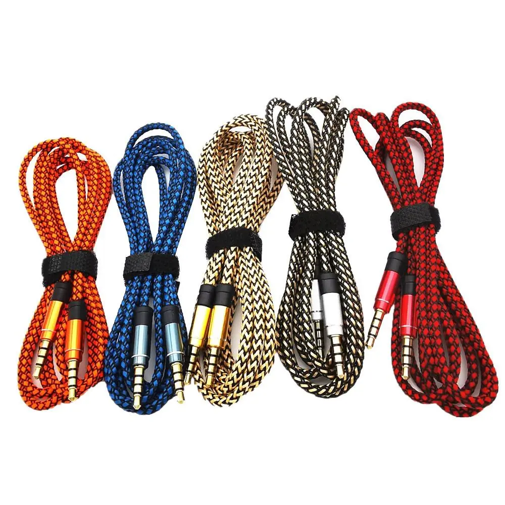 Cáp âm thanh nổi, 3,5 đến 3,5 AUX, 3,5 mm Nam đến Nam, Cáp 4 cực, Dây mở rộng tai nghe, Thích hợp cho loa và AUX trên ô tô, Dây AUX, Cáp âm thanh 3,5 mm, Dây chuyển đổi âm thanh