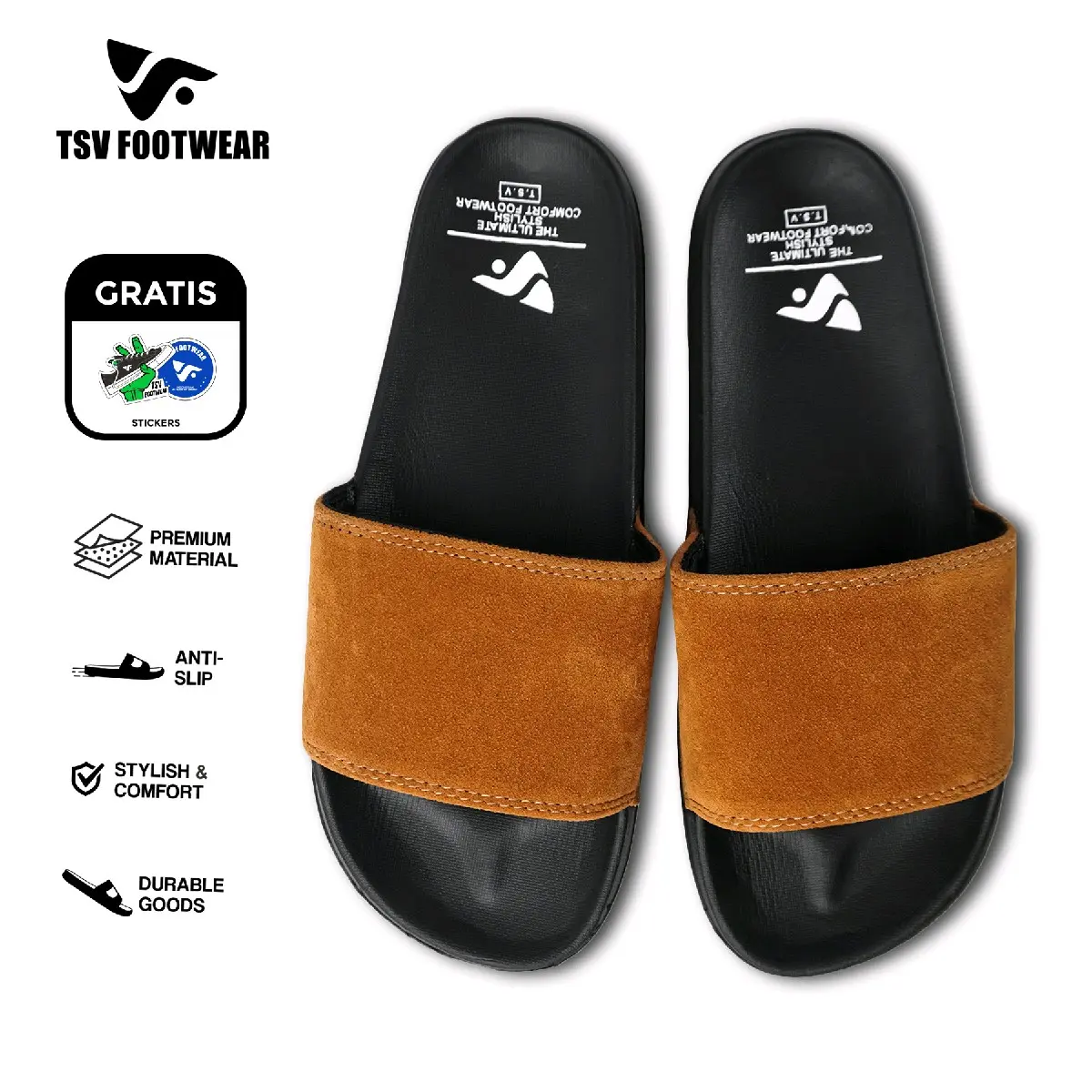 Tsv footwear-Sandal tsv slide 36-43 sandal pria sandal wanita Musim panas Canvas Karet Shoes