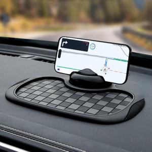 車用滑り止めパッド、多機能車載スマホホルダー、デジタルナンバープレート付きダッシュボード収納パッド、車内アクセサリー