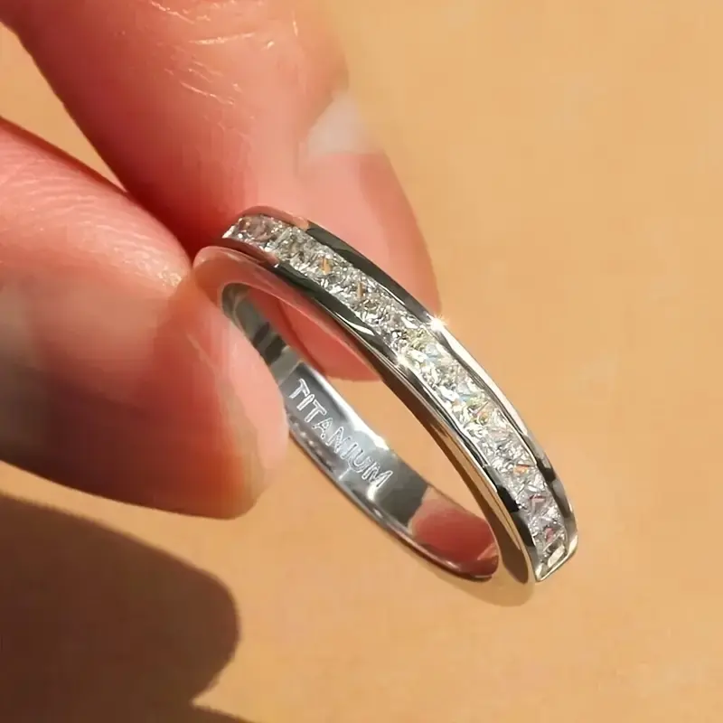 [Titanium Steel Wide Band Ring] 1pc Luxury Titanium Steel Wide Band Ring for Women, Simple Style, December Birthstone, Ideal for Daily Wear & Gifting, Perfect for Valentine'S Day, Anniversary, Christmas - All Seasons Jewelry 1