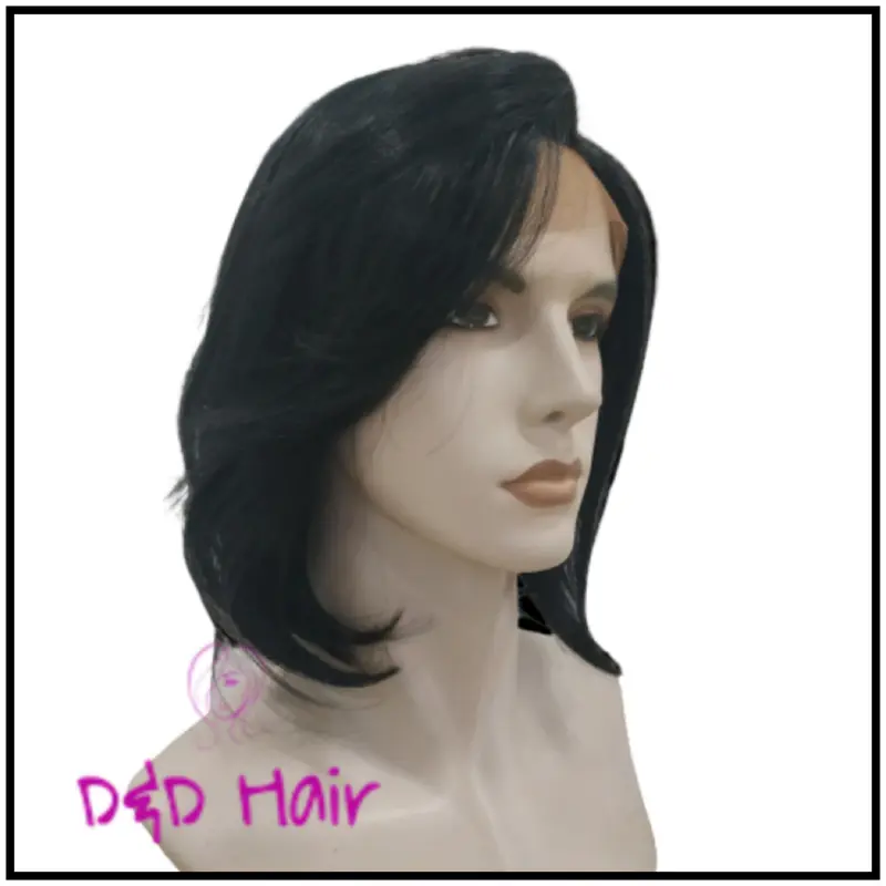 Wig Gondrong - D&D300704 - Black - Front Lace Wig - Wig Pria 0