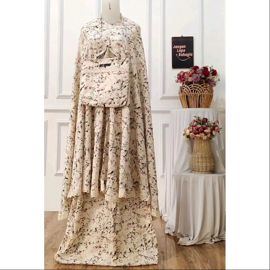 MUKENA DEWASA MOTIF BUNGA KECIL MURAH BAHAN RAYON