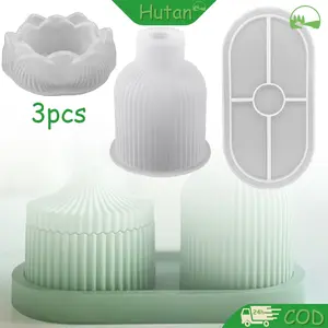 Cetakan Pot / Cetakan Vas Bunga / Resin Epoksi Bentuk Oval / DIY Flower Vase Plant Silicone Mold