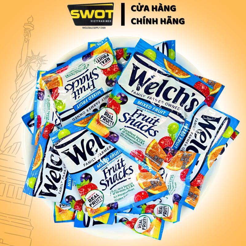 30 Gói Kẹo dẻo trái cây hỗn hợp Welch's Mixed Fruit 22,7g x 3, Candy Trái Cây Dinh Dưỡng kẹo ngậm Cao Cấp Thơm Rõ Mùi Vị Trái Cây  Ăn Vặt  Food  Snack   Thức Ăn - SWOT
