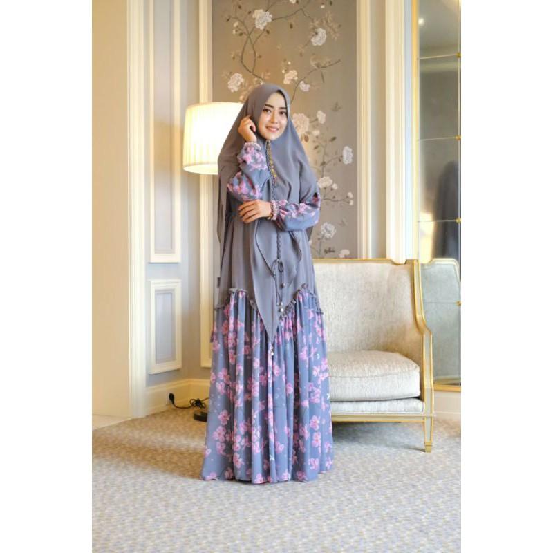 NAGOYA SET Japanese Cherry Blossom Original By Kameela Hijabku. Gamis set premium high quality low price must have it 2