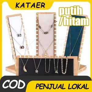 Display Perhiasan Kalung Kayu Pajangan Kalung Stand Holder Kalung Rak Gantung Kalung Necklace Holder 4.