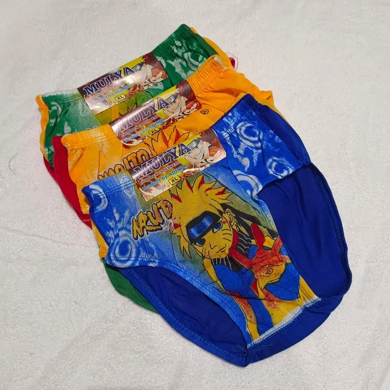 6pcs Celana Dalam Anak Laki Laki SPIDER gambar Kartun Sempak Anak Laki Laki / CD Anak Laki Laki naruto Motif Fashion 3