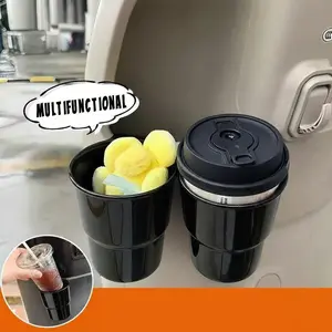 Cup Holder 2in1 Tempat Gelas Motor Sampah Motor Mobil Tempel Dudukan Bentuk Gelas Tempat Botol Minuman Gantung HP Asbak Smartphone Kacamata Holder Armrest Door Side Seat Back Door Kait Pintu Tambah