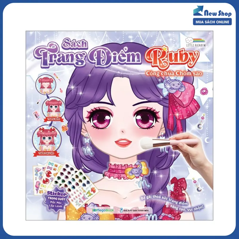 Sách Thiếu Nhi - Sách Trang Điểm Ruby - Công Chúa Chòm Sao - MEGA - Newshop 0