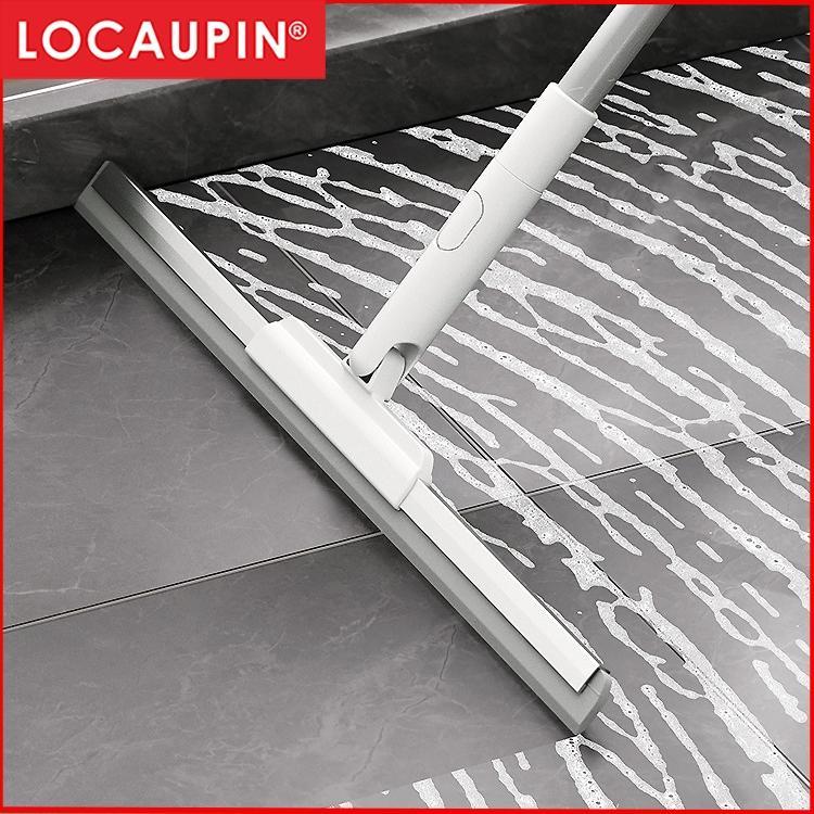 Locaupin Adjustable Handle Floor Wiper and Tile Scrubbing Brush ...