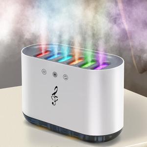 Smart Air Humidifier, 6 Spray Holes Aroma Diffuser with Colorful Light, USB Powered Rechargeable Humidifier for Home Office, Home Appliances