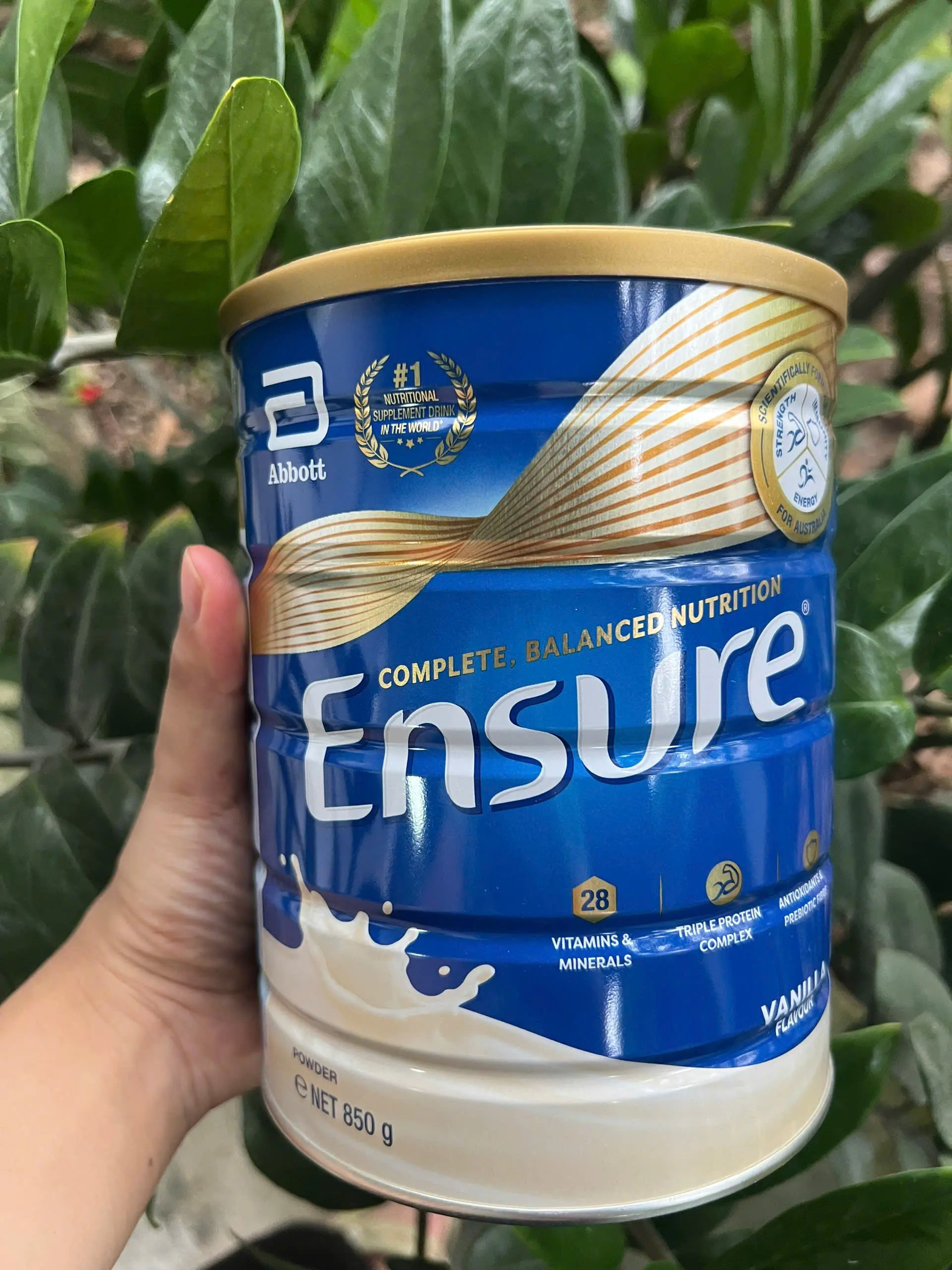 Sữa Ensure (hộp 850g) vị vanilla, hàng chính hãng Úc Mẫu Mới - Anmart