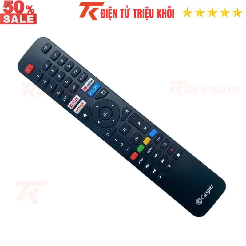 Remote điều khiển tivi Casper Mã 08, điều khiển TV Casper - Tặng kèm pin - Điện Tử Triệu Khôi 1