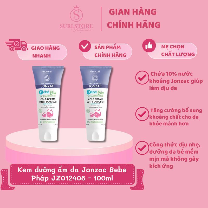 SURI STORE - Kem dưỡng ẩm da Jonzac Bebe Pháp JZ012408 - 100ml