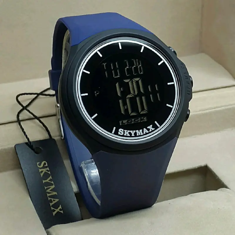 Jam SKYMAX Original 2022G pria Tali warna Rubber 2