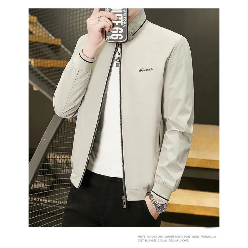 [TIK] Áo khoác đẹp nam bomber viền cổ bao chất rất hot-A1004 2
