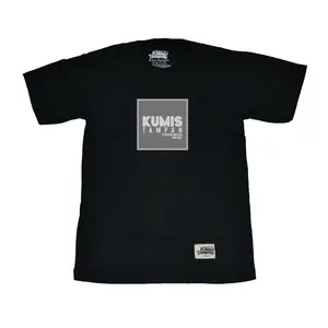 Tees Hitam Square Box / Kaos Hitam Kumis Tampan