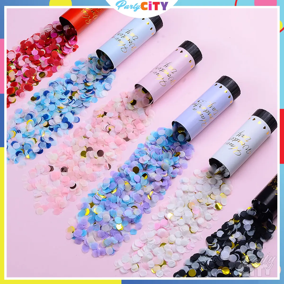 Phụt giấy sắc màu partycityvn phụ kiện sinh nhật, tiệc cưới, party