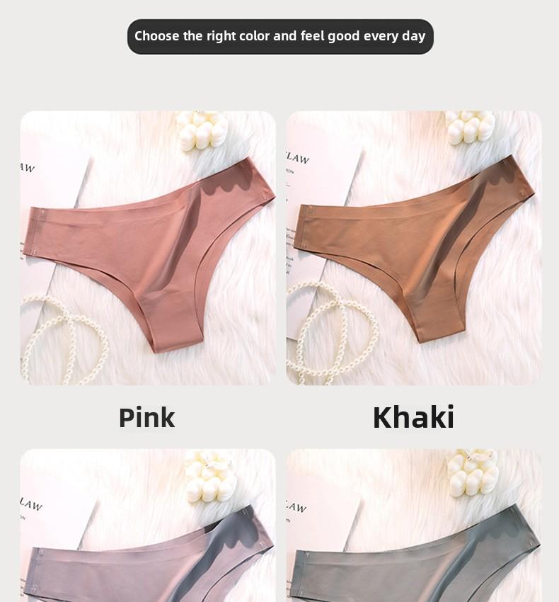 Product Introduction of Quần Lót Lụa Lạnh Không Đường May, Bán Chạy Mùa Hè, Dành Cho Nữ, Thoáng Khí, Cạp Thường, Quần Lót Nữ Xuất Khẩu Một Mảnh 15