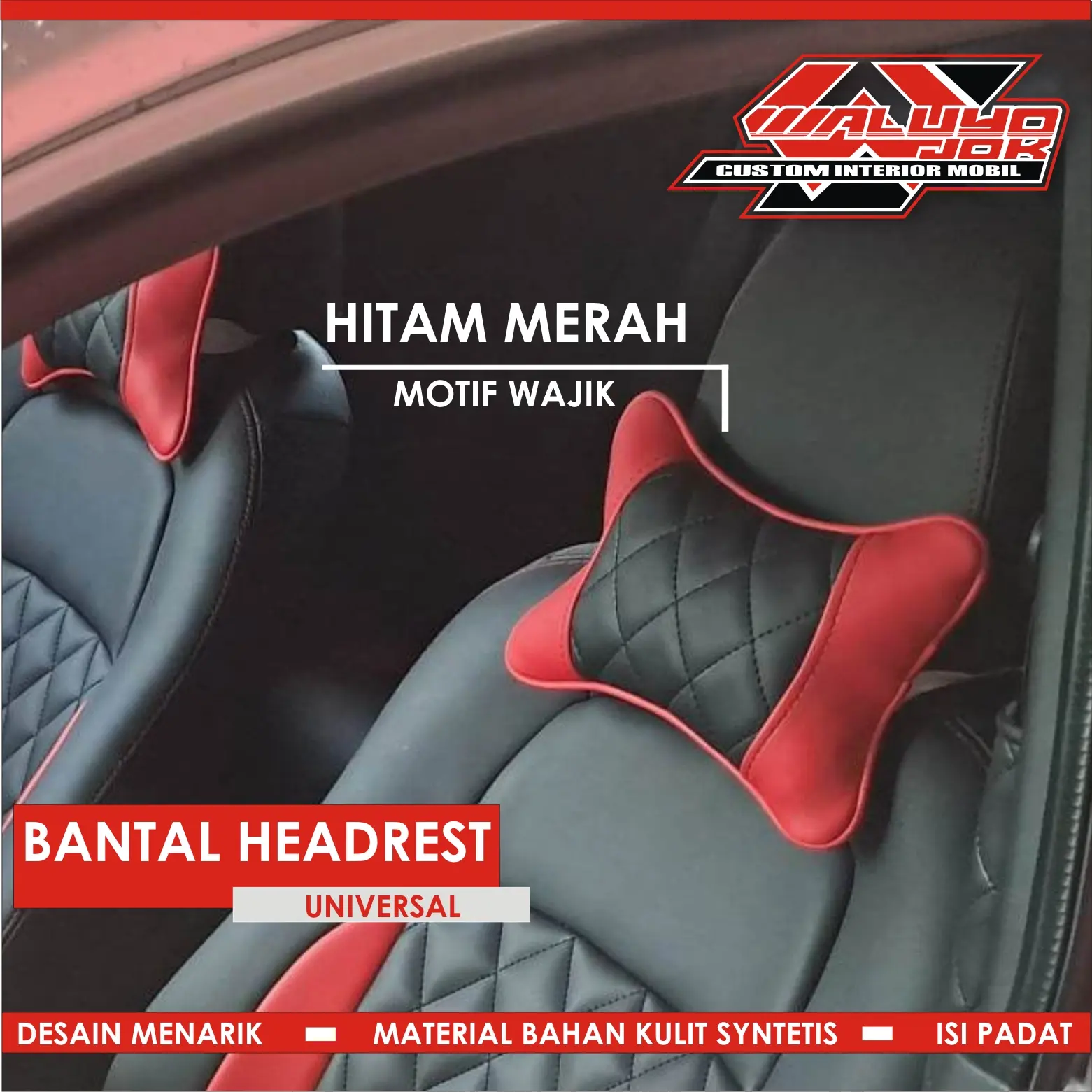 (COD) BANTAL HEADREST / BANTAL LEHER BAHAN KULIT SYNTETIS