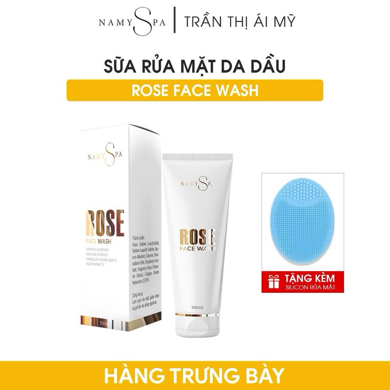 Sữa Rửa Mặt ROSE Face Wash 100ml pH 5.5 Namy Spa Dành Cho Da Dầu [Tặng Kèm Silicon Rửa Mặt]  Skincare suaru am