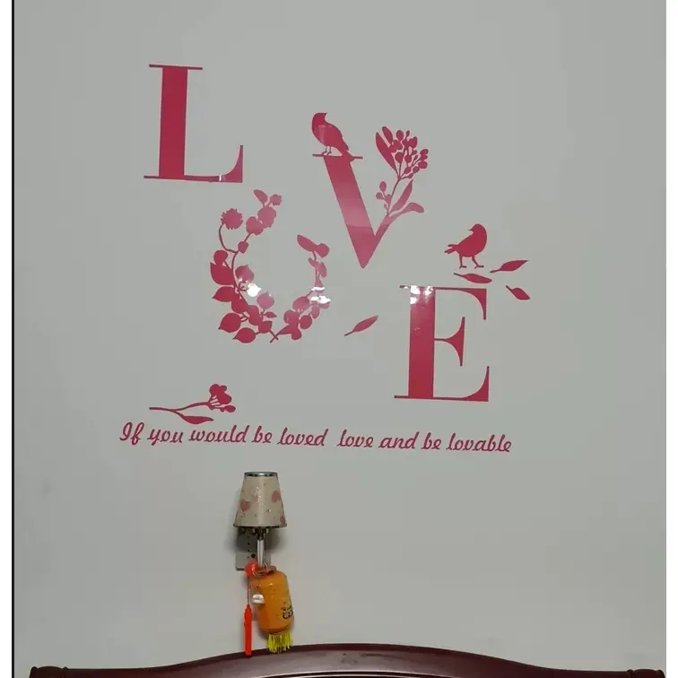 Tranh mica EPeBen dán tường nổi 3d hình chữ LOVE decor trang trí tường nhà, phòng khách, phòng ngủ Thay Tranh Decal Decor Phòng Trang Trí Nhà Decor Tường 5