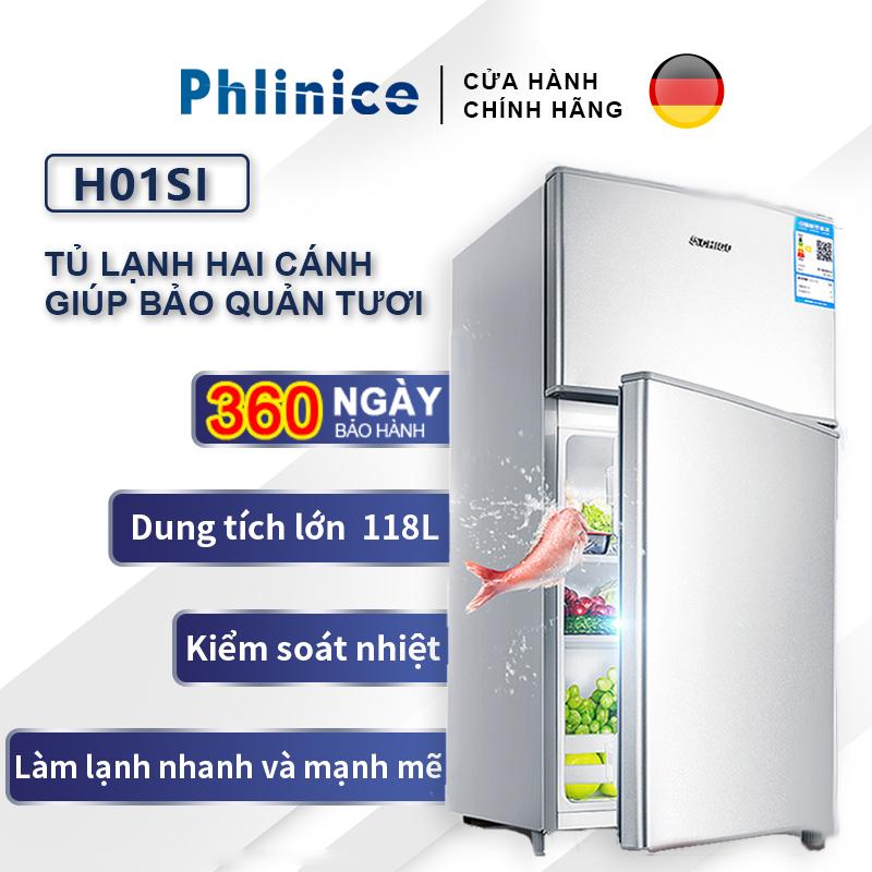 Tủ lạnh 2 ngăn 118 lít thương hiệu làm lạnh nhanh ngăn đá và ngăn lạnh giữ đồ luôn tươi mới Bảo hành 12 tháng