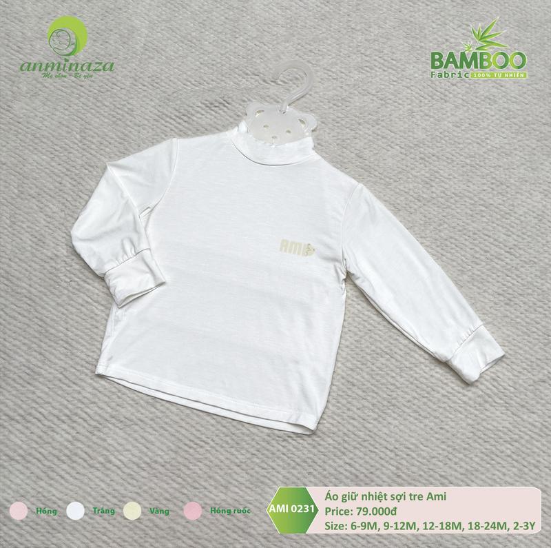 Áo giữ nhiệt cho bé Anminaza vải sợi tre Petit mềm mịn co dãn giữ nhiệt cực tốt - AMI0231 6